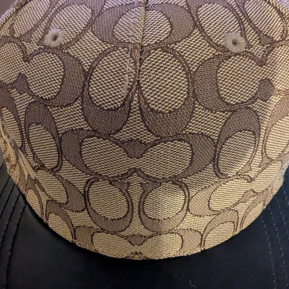 Coach Tan Monogram Cap with Black Brim - Picture 4 of 8